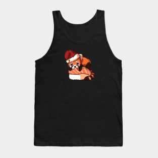 Red Panda Salmon Sushi Christmas Tank Top